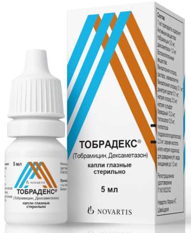 ТОБРАДЕКС (дексаметазон+тобрамицин) / TOBRADEX (dexamethasone+tobramycin)