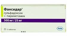 ФАНСИДАР (пириметамин+сульфадоксин) / FANSIDAR (pyrimethamine+sulfadoxine)