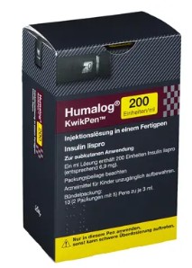 ХУМАЛОГ КвикПен 200 (инсулин лиспро) / HUMALOG KwikPen 200 (insulin lispro)