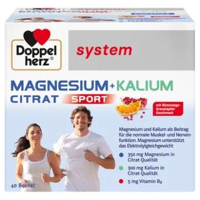 ДОППЕЛЬГЕРЦ система магний + цитрат калия спорт / Doppelherz system magnesium + potassium citrate sport
