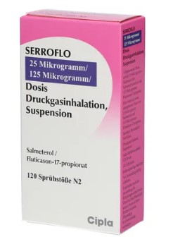 СЕРОФЛО (флутиказон + салметерол) / SEROFLO, SERROFLO (fluticasone + salmeterol)