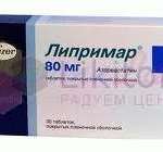 ЛІПРИМАР ТАБ.В/О 80МГ#30(10Х3)