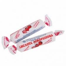 КИСЛОТА АСКОРБИНОВАЯ (витамин C) С САХАРОМ (с клубничным вкусом) / KISLOTA