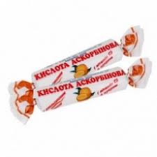 КИСЛОТА АСКОРБИНОВАЯ (витамин C) С САХАРОМ (с апельсиновым вкусом) / KISLOTA