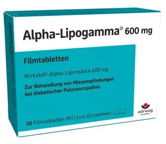 АЛЬФА-ЛИПОГАММА (Альфа-липоевая кислота) / ALPHA-LIPOGAMMA (Alpha lipoic acid)
