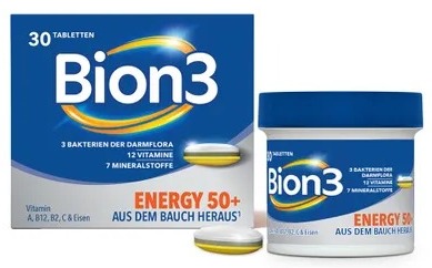 БИОН 3 50+ Энерджи Мультивитамины для поддержки кишечника и энергии / BION 3 50+ Energy Multivitamin for intestinal & energy support