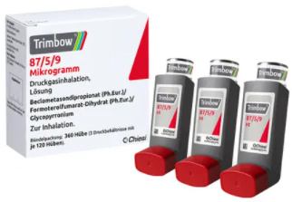 ТРИМБОВ, ТРИМБОУ (Формотерол, Гликопирроний, Беклометазон) / TRIMBOW (Formoterol, Glycopyrronium, Beclometasone)