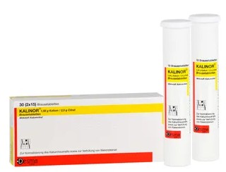 КАЛИНОР шипучие таблетки (калий хлорид) / KALINOR effervescent tablets (Kaliumchlorid)