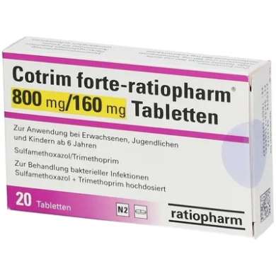 КОТРИМ форте-ратиофарм (Ко-тримаксол) / COTRIM forte-ratiopharm (co-trimoxazole)