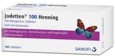 ДЖОДЕТТЕН, ЙОДЕТТЕН 100 Хеннинг (Калий йодид) / JODETTEN 100 Henning (Kaliumiodid)