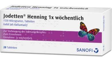 ДЖОДЕТТЕН, ЙОДЕТТЕН раз в неделю Хеннинг (Калий йодид) / JODETTEN weekly tablets Henning (Kaliumiodid)