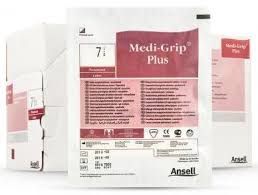 ПЕРЧАТКИ МЕДИЦИНСКИЕ ХИРУРГИЧЕСКИЕ ЛАТЕКСНЫЕ СТЕРИЛЬНЫЕ MEDI GRIP PLUS / PERCHATKI MEDITSINSKIE HIRURGICHESKIE LATEKSNIE STERILNIE MEDI GRIP PLUS