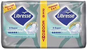 ПРОКЛАДКИ ЖЕНСКИЕ ГИГИЕНИЧЕСКИЕ LIBRESSE SUPER WING INVISIBLE / PROKLADKI ZHENSKIE GIGIENICHESKIE LIBRESSE SUPER WING INVISIBLE