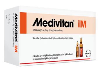МЕДИВИТАН iM (гидроксокобаламин+пиридоксин+фолиевая кислота) / MEDIVITAN iM (hydroxocobalamin+pyridoxine+folic acid)