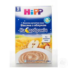 КАША БИО-МОЛОЧНАЯ ОВСЯНАЯ С ЯБЛОКОМ HIPP СПОКОЙНОЙ НОЧИ / KASHA BIO-MOLOCHNAYA OVSYANAYA S YABLOKOM HIPP SPOKOYNOY NOCHI
