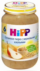 ПЮРЕ ГРУШЕВОЕ С ЗЕРНОВЫМИ ХЛОПЬЯМИ HIPP / PYURE GRUSHEVOE S ZERNOVIMI HLOPYAMI HIPP