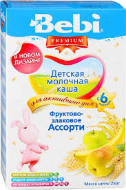 КАША МОЛОЧНАЯ ФРУКТОВО-ЗЛАКОВОЕ АССОРТИ торговой марки BEBI PREMIUM / KASHA MOLOCHNAYA FRUKTOVO-ZLAKOVOE ASSORTI torgovoy marki BEBI PREMIUM