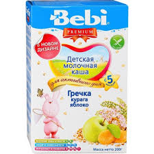 КАША МОЛОЧНАЯ ГРЕЧКА, КУРАГА, ЯБЛОКО торговой марки BEBI PREMIUM / KASHA MOLOCHNAYA GRECHKA, KURAGA, YABLOKO torgovoy marki BEBI PREMIUM