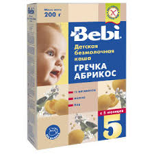 КАША БЕЗМОЛОЧНАЯ ГРЕЧКА-АБРИКОС торговой марки BEBI / KASHA BEZMOLOCHNAYA GRECHKA-ABRIKOS torgovoy marki BEBI
