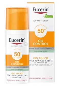 ЭУЦЕРИН солнцезащитный гель для лица / EUCERIN Oil Control Face Sun Gel-Creme LSF 50+