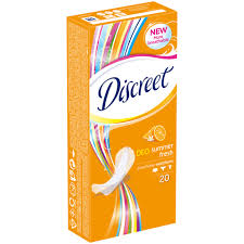 ПРОКЛАДКИ ГИГИЕНИЧЕСКИЕ ЕЖЕДНЕВНЫЕ DISCREET DEO SUMMER FRESH / PROKLADKI GIGIENICHESKIE EZHEDNEVNIE DISCREET DEO SUMMER FRESH