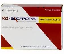 КО-ЭКСФОРЖ (гидрохлоротиазид+ валсартан+амлодипин) / EXFORGE HCT (amlodipine + valsartan + hydrochlorothiazide)