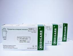 ПЕРЧАТКИ СМОТРОВЫЕ НЕСТЕРИЛЬНЫЕ MEDICARE / PERCHATKI SMOTROVIE NESTERILNIE MEDICARE