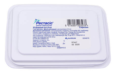 РЕСТАСИС (циклоспорин) / RESTASIS (ciclosporinum)