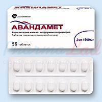 АВАНДАМЕТ (Метформин и розиглитазон) / AVANDAMET (Metformin + Rosiglitazone)