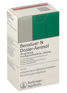 БЕРОДУАЛ Н дозированный аэрозоль (Фенотерол и ипратропия бромид) / BERODUAL N metered dose aerosol (fenoterol and ipratropium bromide)