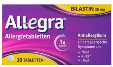 АЛЛЕГРА таблетки от аллергии (Биластин) / ALLEGRA allergy tablets (Bilastine)
