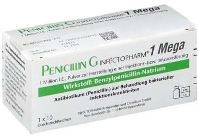 ПЕНИЦИЛЛИН G (Бензатин бензилпенициллин) / PENICILLIN G InfectoPharm 1 Mega (benzylpenicillin benzathine)