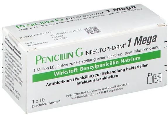 ПЕНИЦИЛЛИН G (Бензатин бензилпенициллин) / PENICILLIN G InfectoPharm 1 Mega (benzylpenicillin benzathine)