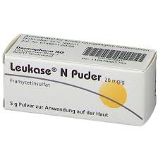 ЛЕЙКАЗА, ЛЕЙКЕЙС Н порошок (Фрамицетин) / LEUKASE N puder (Framycetin sulfate)