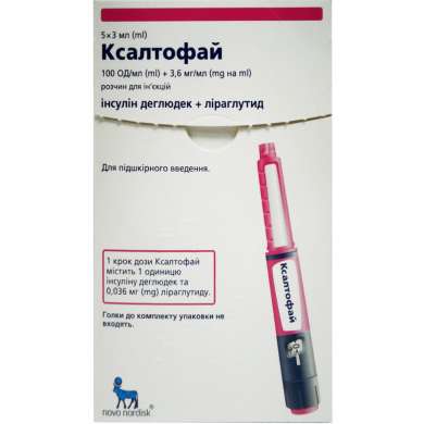 КСАЛТОФАЙ (Инсулин деглюдек, Лираглутид) / XULTOPHY (Insulin degludec, Liraglutide)