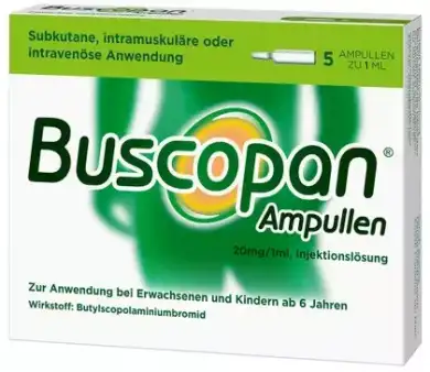 БУСКОПАН ампульный (гиосцина бутилбромид) / BUSCOPAN ampullen (hyoscine butylbromide)