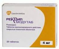 РЕКВИП МОДУТАБ (ропинирол) / REQUIP MODUTAB (ropinirole)