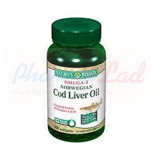 НЕЙЧЕС БАУНТИ ЖИР ПЕЧЕНИ ТРЕСКИ (БАД) / NATURES BEAUNTY COD LIVER OIL