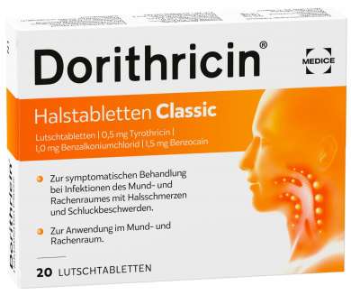 ДОРИТРИЦИН (бензалкония хлорид+бензокаин+тиротрицин) / DORITHRICIN (benzalkonium chloride+benzocaine+tyrothricin)