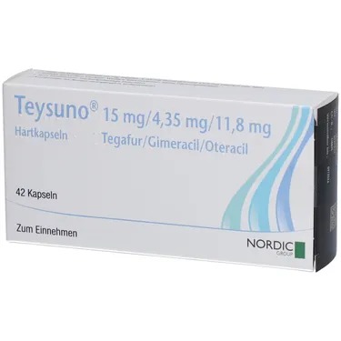 ТЕЙСУНО (тегафур, гимерацил, отерацил) / TEYSUNO (tegafur, gimeracil, oteracil)