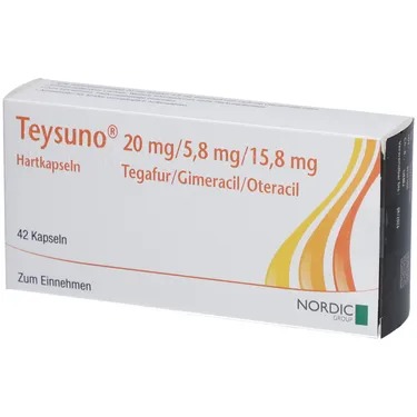 ТЕЙСУНО (тегафур, гимерацил, отерацил) / TEYSUNO (tegafur, gimeracil, oteracil)