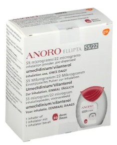 АНОРО ЭЛЛИПТА (вилантерол+умеклидиния бромид) / ANORO ELLIPTA (vilanterol+umeclidinium bromide)