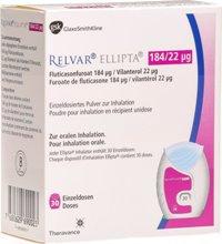 РЕЛВАР ЭЛЛИПТА (флутиказон фуроат+вилантерол) / RELVAR ELLIPTA (fluticasone furoate+vilanterol)