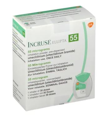 ИНКРУЗ ЭЛЛИПТА (умеклидиния бромид) / INCRUSE ELLIPTA (umeclidinium bromide)