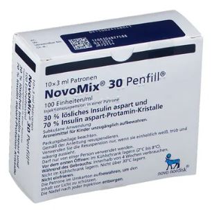 НОВОМИКС 30 Пенфилл (инсулин аспарт бифазный) / NOVOMIX 30 Penfill (insulin aspart - biphasic)