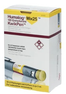 ХУМАЛОГ Квикпен Микс 25 (инсулин лиспро) / HUMALOG Quickpen Mix 25 (insulin lispro)