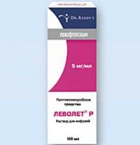 ЛЕВОЛЕТ Р (левофлоксацин) / LEVOLET R (levofloxacin)