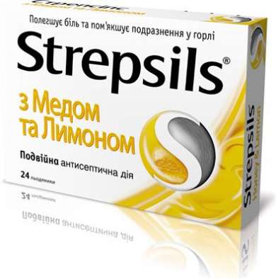 СТРЕПСИЛС с медом и лимоном / STREPSILS