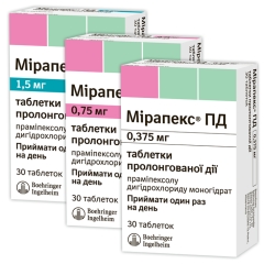 МИРАПЕКС  ПД (Прамипексол) / MIRAPEX  PD (Pramipexol)