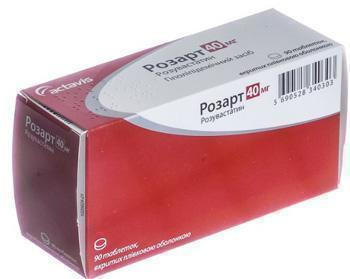 РОЗАРТ 40 ( розувастатин) / ROZART40 (rosuvastatin)